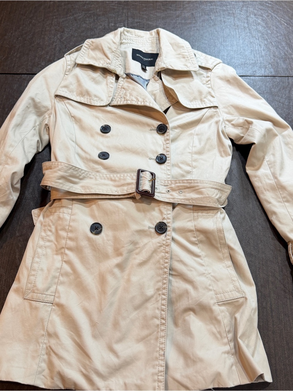 Banana Republic Belted Trench Coat Sz Petite XS